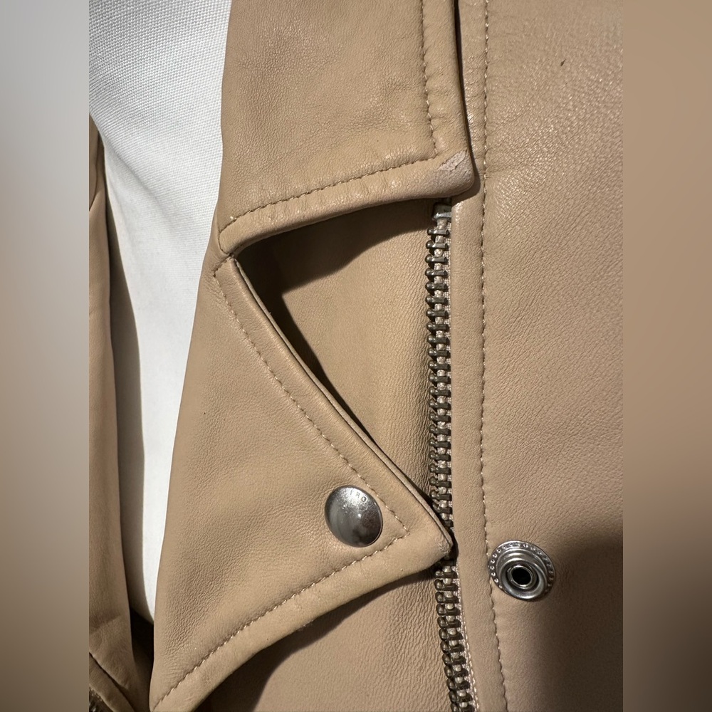 IRO Asheville Lambskin Moto Jacket Size 38 New - Picture 12 of 14